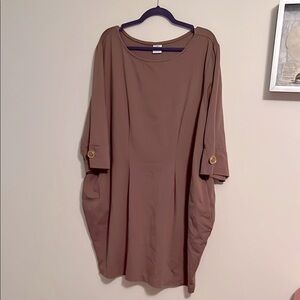 Jibri Chocolate Brown Long Sleeve Dress